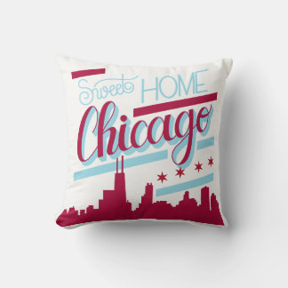 sweet home chicago pillow case, throw pillow decor
