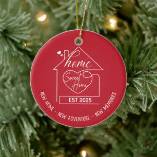Sweet Home – New Home, New Adventure, New Memories Ceramic Tree Decoration