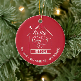 Sweet Home – New Home, New Adventure, New Memories Ceramic Tree Decoration