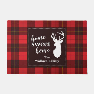 Sweet Home Plaid Wallace Tartan Personalised Doormat