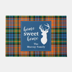Sweet Home Tartan Clan Murray Personalised Plaid Doormat