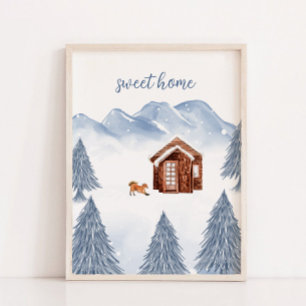 Sweet Home Winter Mountain Nursery Wall Decor