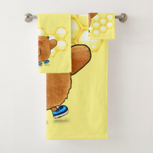 Sweet Honey Bear Bath Towel Set