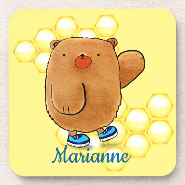 Sweet Honey Bear Coaster (Front)
