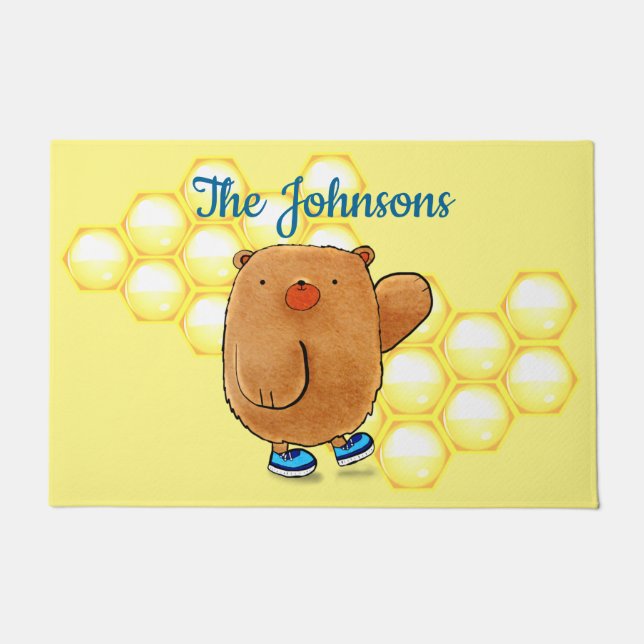 Sweet Honey Bear Doormat (Front)