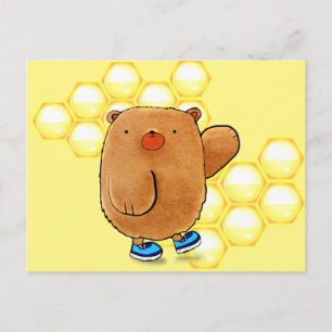 Sweet Honey Bear Postcard