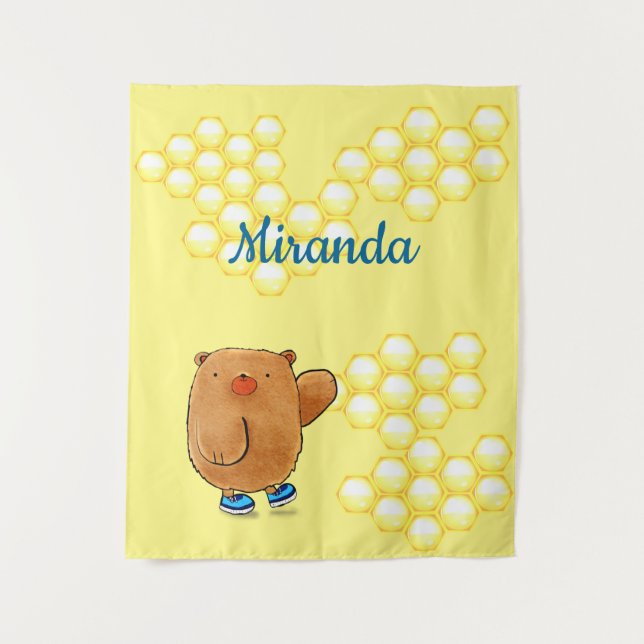 Sweet Honey Bear Tapestry (Front)