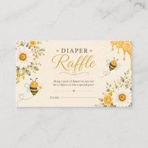 Sweet Honey Bee Baby Books Diaper Raffle Tickets
