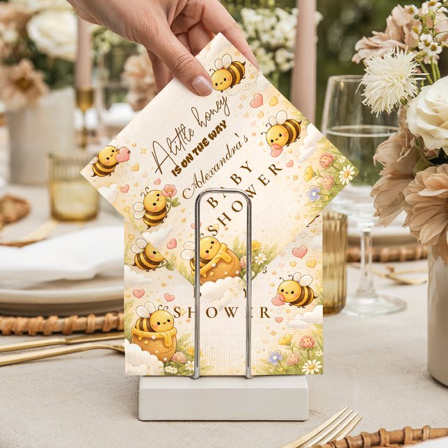 Sweet Honey Bee Baby Shower Baby Shower Napkin (Creator Uploaded)