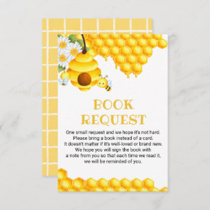 Sweet Honey Bee Books for Baby Books Request Enclosure Card