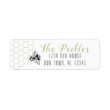 Sweet Honey Bee Custom Address Labels