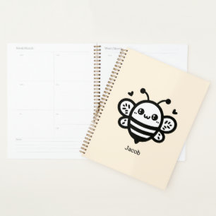 Sweet Honey Bee - Kawaii Nursery Line Art Planner