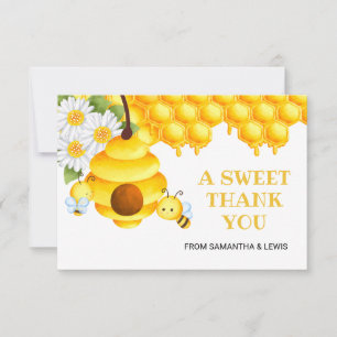 Sweet Honey Bee Thank You Card