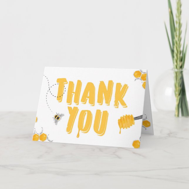 Sweet Honey Bee Thank You Card (Front)