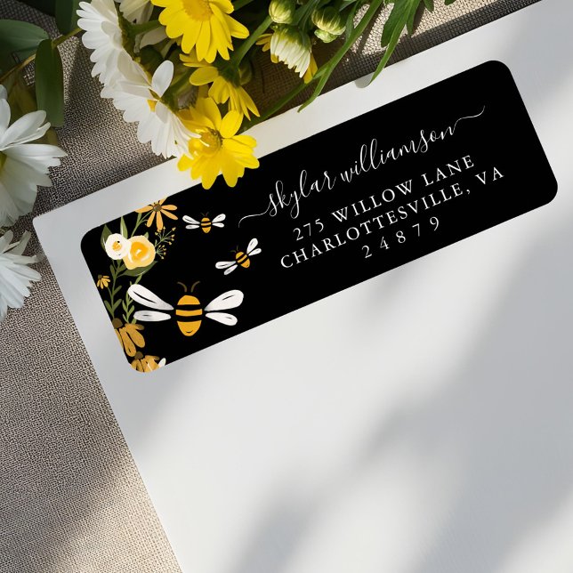 Sweet Honey Bee Watercolor Wildflowers Baby Shower (Sweet Honey Bee Watercolor Wildflowers Baby Shower Label)