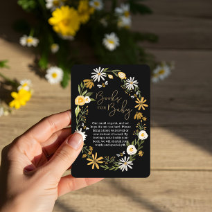 Sweet Honey Bee & Wildflower Wreath Books For Baby Enclosure Card