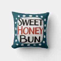 Sweet Honey Bun Throw Pillow