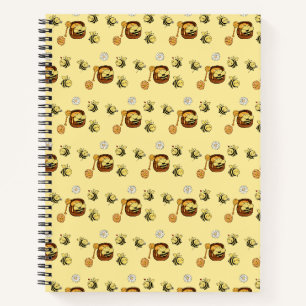 Sweet Honey Cute Little Honeybee Spiral Notebook