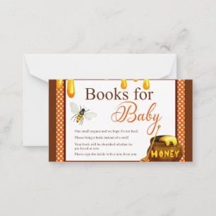 Sweet Honeybee Baby Shower Books for Baby Card