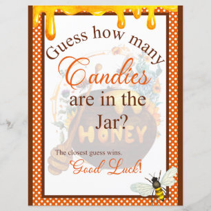 Sweet Honeybee Baby Shower Candy Jar Game
