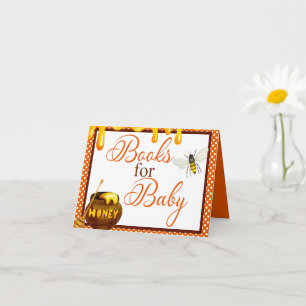 Sweet Honeybee Shower Books for Baby Card
