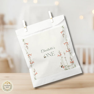 Sweet Honeybee Wildflower Girls First Birthday Favour Bags
