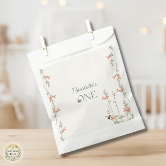 Sweet Honeybee Wildflower Girls First Birthday Favour Bags