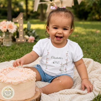 Sweet Honeybee Wildflower Girls First Birthday Toddler T-Shirt