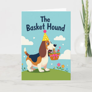 Sweet Hound Floral Card