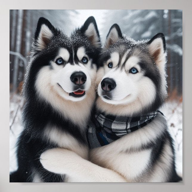 Sweet Huskies Poster (Front)