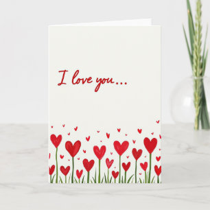 Sweet I Love You Hearts Card