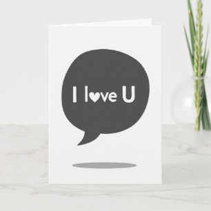 Sweet I Love You Text Bubble Card