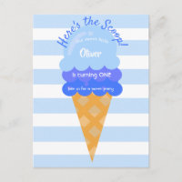 Sweet ice cream 1st birthday party blue boy