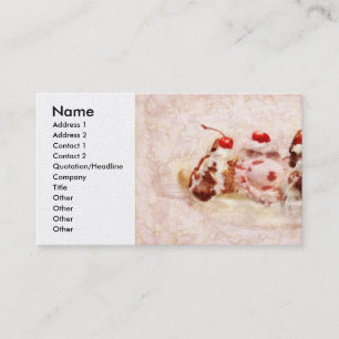 Sweet - Ice Cream - Banana split Business Card
