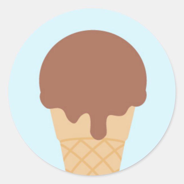 Sweet Ice Cream Cone Classic Round Sticker (Front)