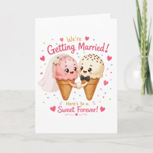 Sweet Ice Cream Couple Announcement personalise