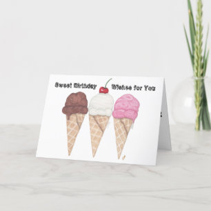 Sweet Ice Cream Scoops Thank You Card