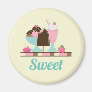 Sweet Ice Cream Sundae Summery Treats Magnet