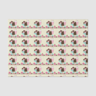 Sweet Ice Cream Treats Pattern Tissue Paper