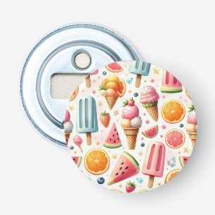 Sweet Ice Creams Pattern Bottle Opener