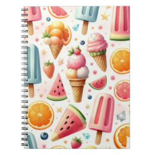 Sweet Ice Creams Pattern Notebook