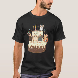 Sweet Icing Party Kitten Lover Birthday Cake Cute T-Shirt