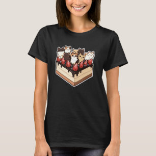 Sweet Icing Party Kitten Lover Birthday Cake Cute T-Shirt
