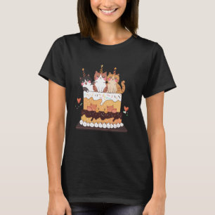 Sweet Icing Party Kitten Lover Birthday Cake Cute T-Shirt