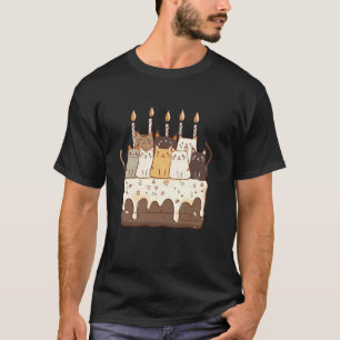 Sweet Icing Party Kitten Lover Birthday Cake Cute  T-Shirt