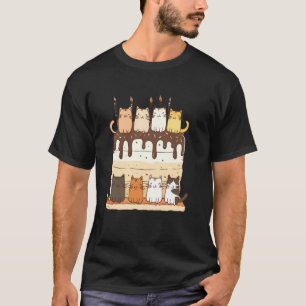 Sweet Icing Party Kitten Lover Birthday Cake Cute T-Shirt