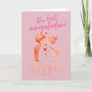 Sweet invitation card You are invited with couple