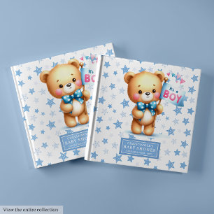Sweet It’s a boy teddy bear guest book for baby