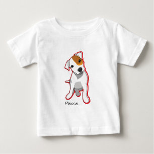 Sweet Jack Russell Puppie "Please" Baby T-Shirt