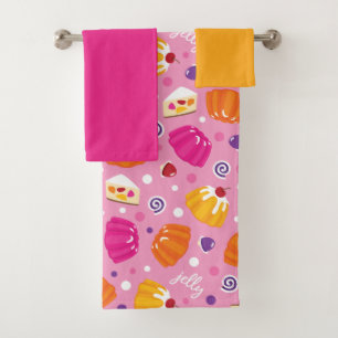 Sweet Jelly Pattern Bath Towel Set